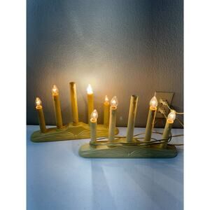 Beacon 5 Light Window Candolier Electric Candelabra Christmas Candles - Lot of 2